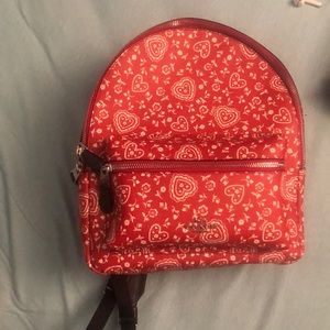 Coach heart backpack